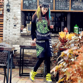 

New Large size woman Street fashion hoodie granny chic