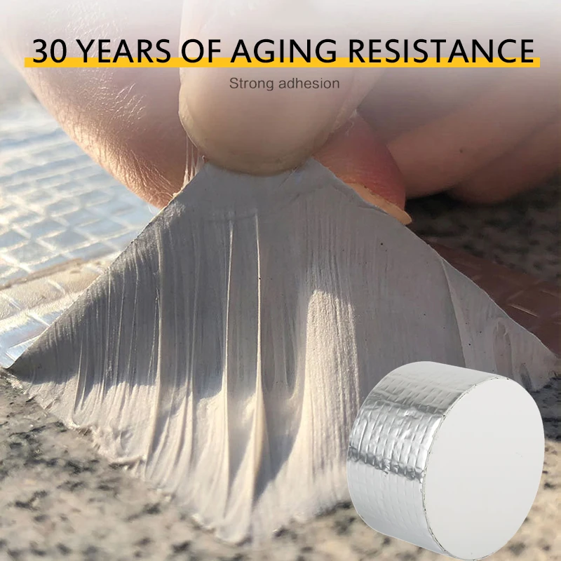 Aluminum Foil Butyl Rubber Tape Stop Leak Stick Waterproof Repair Super Nano Self Adhesive For Roof Hose Flex Tapes | Обустройство