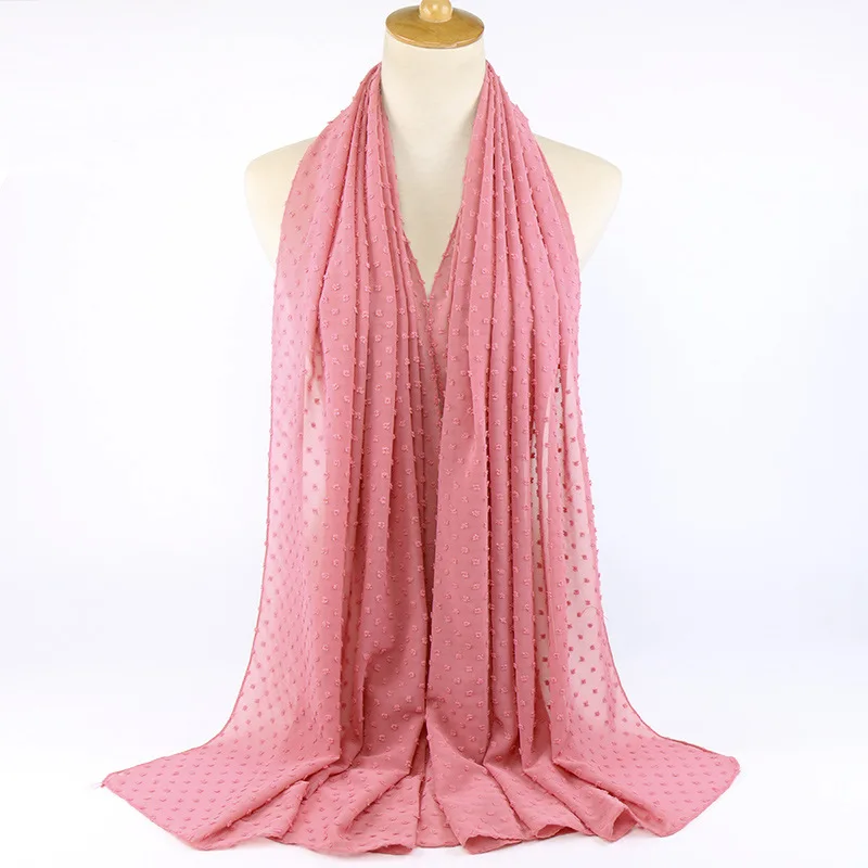 C19 Coral red Женский мусульманский шарф хиджаб, Женский Мягкий Шифоновый Платок, исламский хиджаб, шали, цена 70*180 см, обертывания S011 - Цвет: C19 Coral red