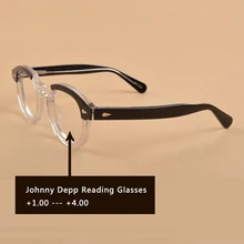Johnny Depp Reading Glasses Men Woman Brand design Computer Goggles male Round Vintage Style Presbyo Eyeglasses s122