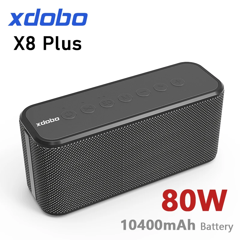 80W XDOBO X8 PLUS Altavoces Bluetooth Bajos potentes para PC Altavoces de computadora TWS Wireless Heavy Bass Boombox Reproductor de música Centro Barra de sonido de cine en casa Subwoofer de 14000mAh Columna portátil
