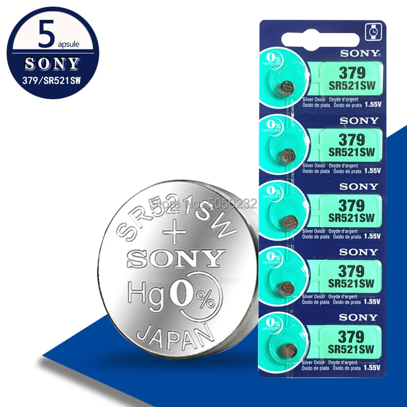 SR521SW Button Cell Battery Sony 379 Button Cell 379 SR521SW Button Cell Battery Sony 379 Button Cell 379