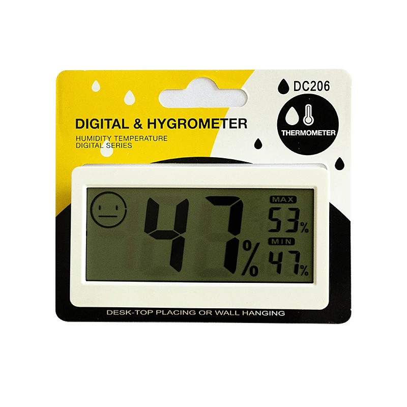 2021 Electronic thermometer Mini Desk-top Placing DC206 LCD Digital Sensor Humidity Humidity Display Household Dropshipping