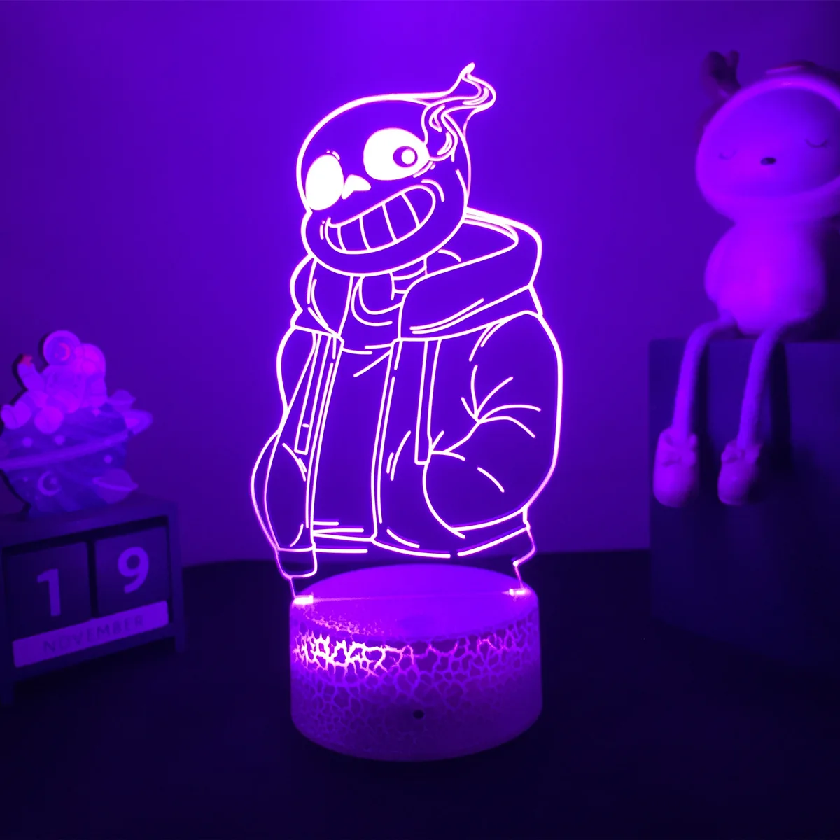 holiday nights of lights Hot Game Undertale LED Table Lamp Figure Sans And Frisk 3D night light for Bedroom Decoration xmas gift anime lamp 3d night light