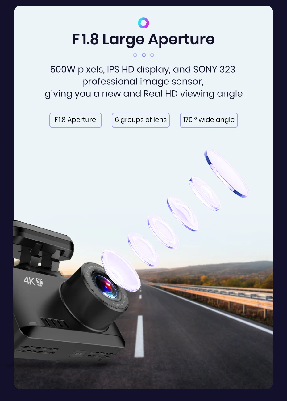 Junsun S595 WiFi gps Ultra HD 4K 3840*2160P 30FPS Автомобильный видеорегистратор DVR камера рекордер ADAS жестовая фотография sony IMX 323 Регистратор