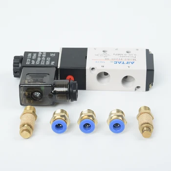 

4V210-08 DC 12V 2 Position 5 Way Solenoid Valve Electric Pneumatic Power Control