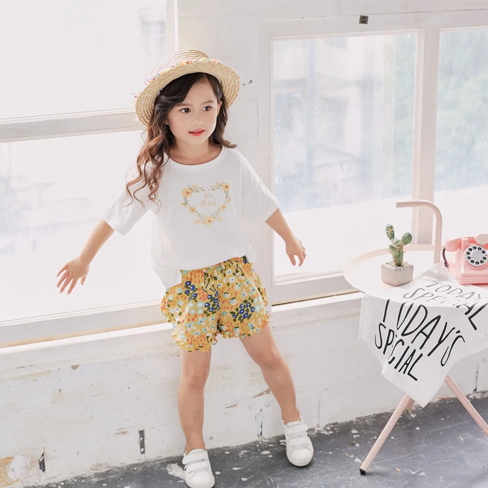 

2020 new Baby Girls Skirt Spring and Summer Toddler Children Floral beach Skirts Cotton Pleated Skirt Kids Clothes for 2-8Y