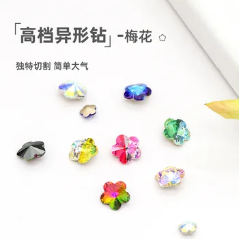 

Factory Direct Supply K9 Plum High ding zuan Artificial Diamond Decoration DIY Jewelry Accessories Drill Nail Sticker Stick-on C