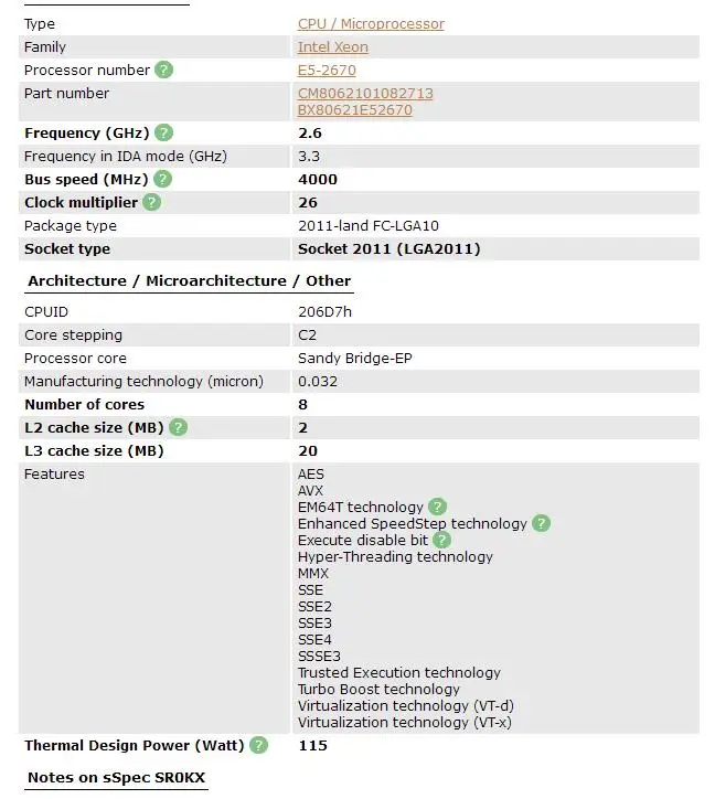 Процессор Intel Xeon E5 2670 E5-2670 cpu(20 м кэш, 2,60 ГГц, 8,00 GT/s IntelQPI) GA 2011 SROKX C2 AliExpress Стандартная