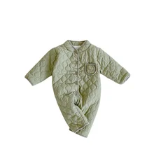 Peleles para recién nacidos, trajes de lana de invierno, ropa acolchada cálida, disfraz de bebé, de una pieza mono de algodón, trajes para niñas a partir de 0