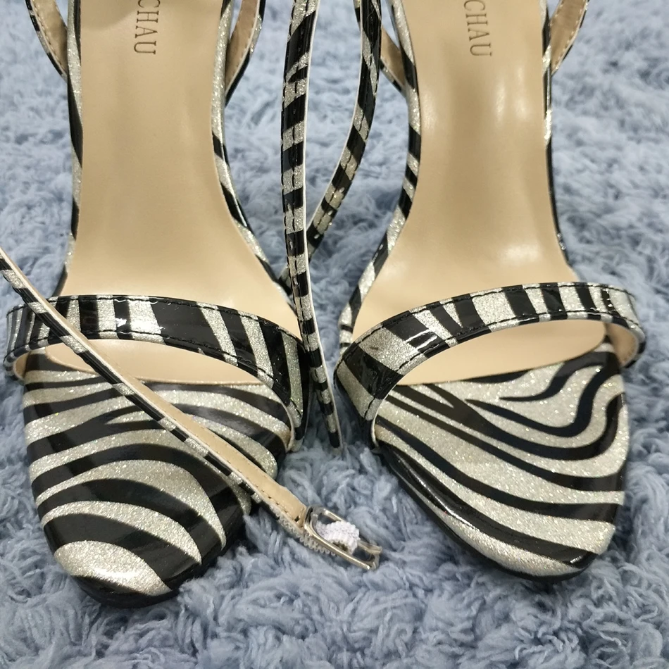 Sexy Party Ankle Strap Stiletto Women Metal Heel Sandal Damenschuhe Damensandalette Knochelriemchen Riemchensandalen YJ3845-i