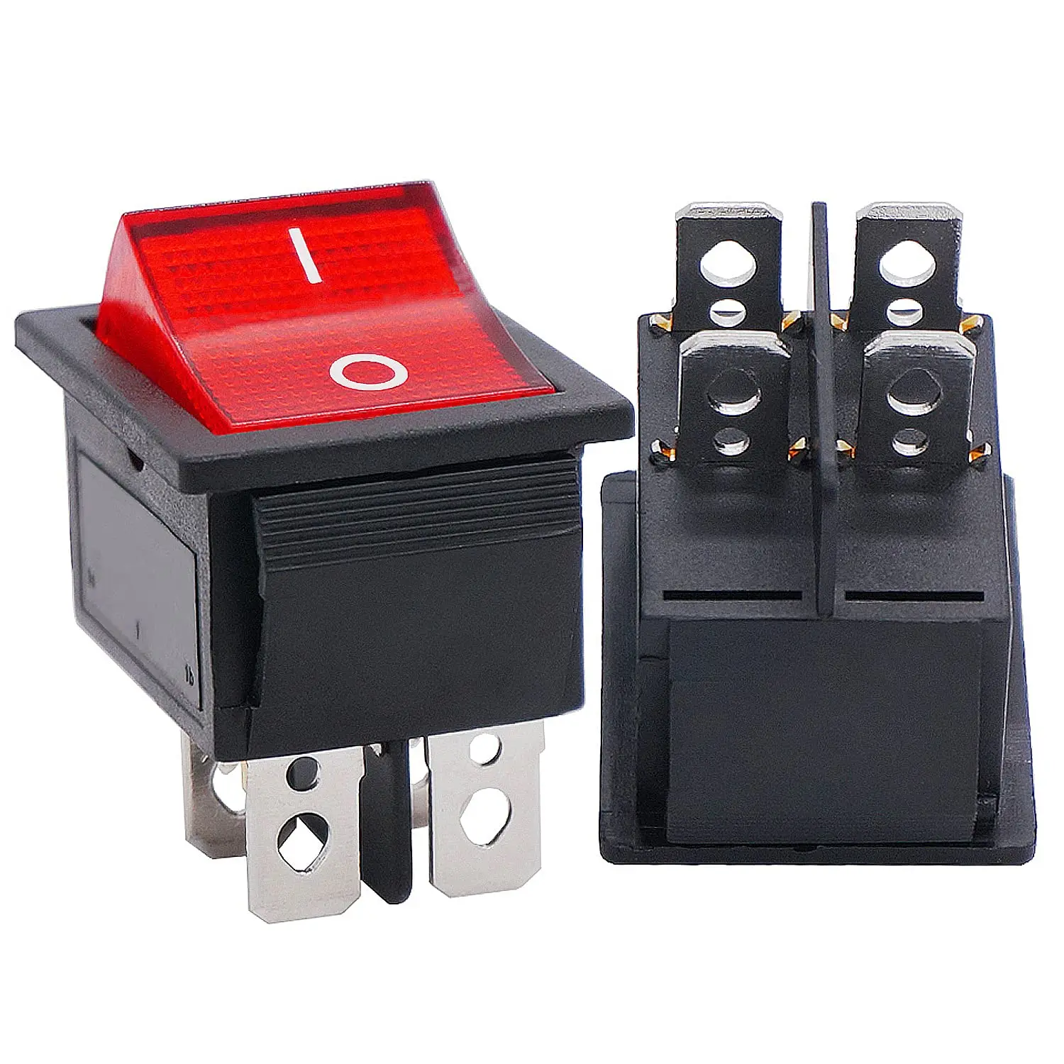 30amp Ac125v~250v Dpst 4 Pins 2 Position On/off Rocker Switch Led Light  Illuminated - Switches - AliExpress