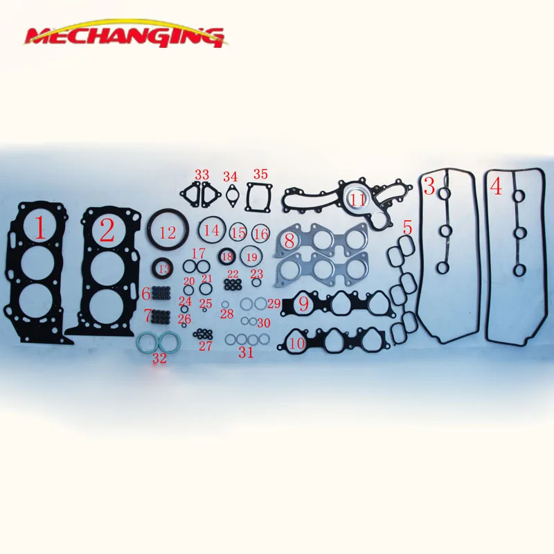 FOR TOYOTA LAND CRUISER HILUX III 4 RUNNER 4.0L 1GR 1GRFE Full Set Auto Parts Engine Parts Engine Gasket 04111-31341 04111-31342