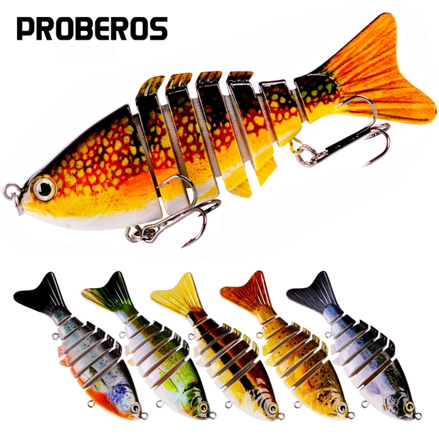 PROBEROS 6PC 7 Sections Fishing Lure 10cm/3.94-0.43oz/12.1g Swimbait  Fishing bait 6#