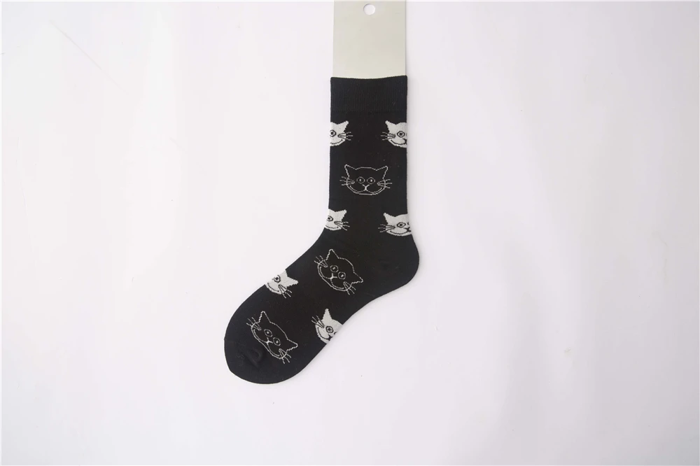 INS/Ulzzang носки для девочек в стиле Харадзюку с забавными рисунками фруктов и животных; носки в полоску с изображением котенка, яйца, сердца, ананаса; Рождественский подарок