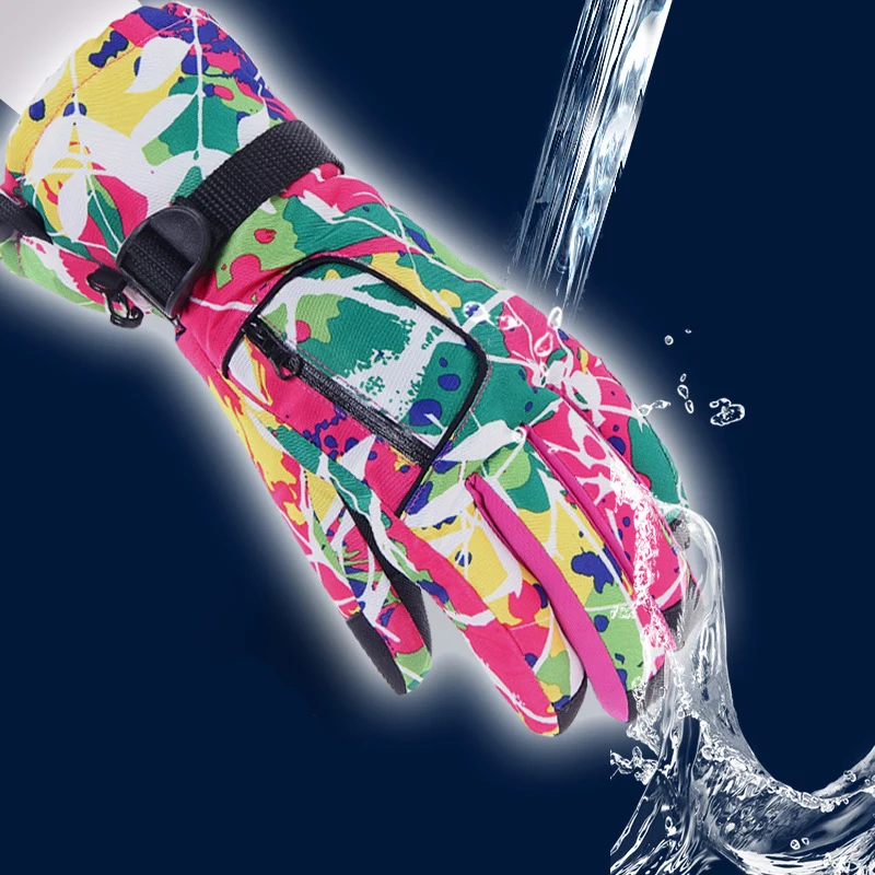 Women Winter Warm Gloves Snowboarding Ski Skiing Gloves Women Snow