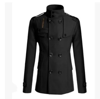 Black Men Winter Solid Outdoor Jackets Men's Comfortable Warm Coat Male Dropshipping Trench Mens Winter Jackets and Coats Man Clothes - Цвет: Black