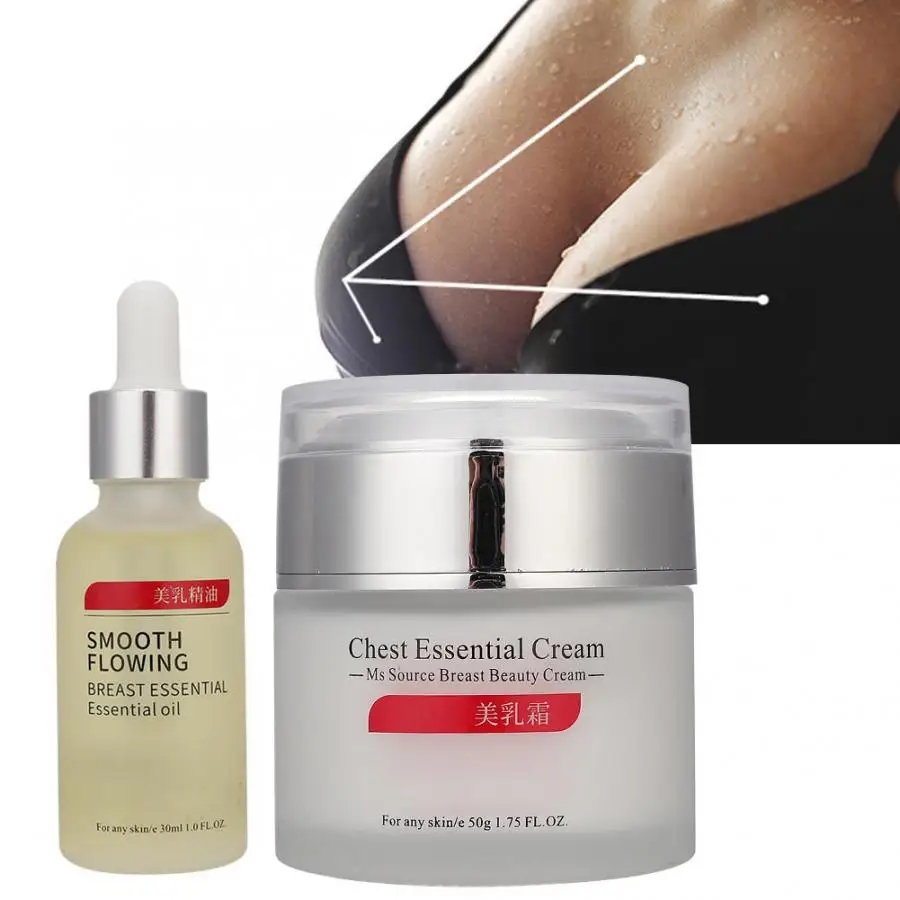 

50g + 30ml Breast Enhancement Set Nourishing Firming Enlarging Chest Essential Oil Cream For Female