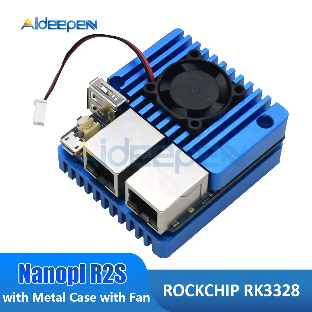 Портативный мини маршрутизатор Nanopi R2s охлаждающая плата с алюминиевым корпусом