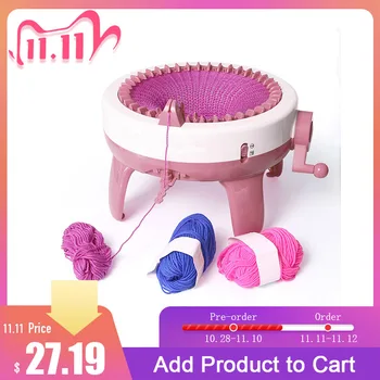 

40 Needle DIY Big Hand Knitting Machine Weaving Loom knit for Scraf Children Learning Toy Knitting Tools Threader Sewing Tool