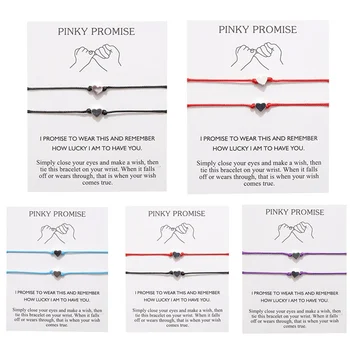 

Pinky Promise Distance Matching Bracelets For Best Friends Couple Family Women Mens Teen Girls With Card