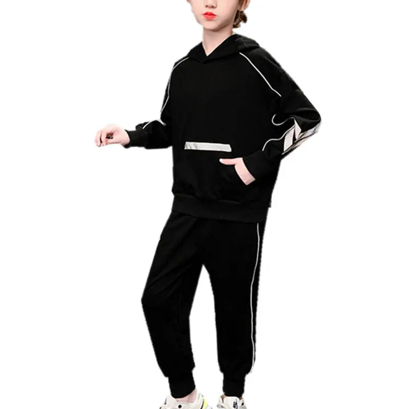 

Kids Tracksuit Children Reflective Clothing Set Autumn Girls Outfits Hoodie Pants 2pcs Kids Sport Suits for Girls Clothes 10 12Y