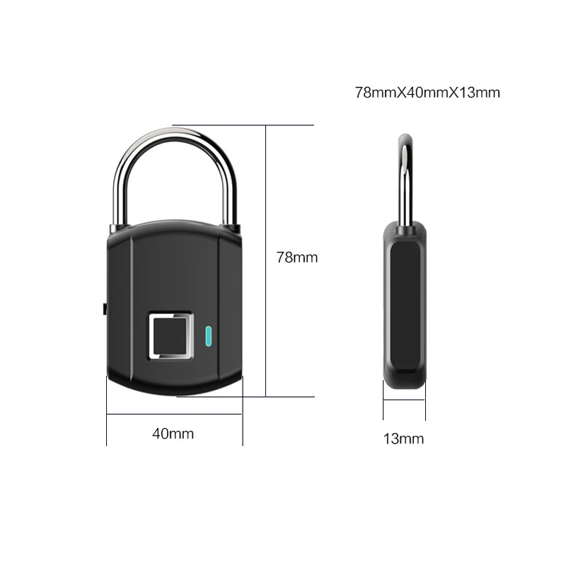Противоугонный USB Перезаряжаемый умный без ключа Противоугонный замок безопасности электронный замок с отпечатком пальца дверь багажный чехол с замками