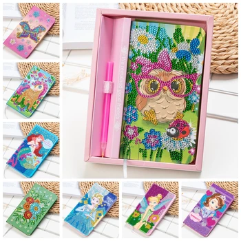 

80 Pages Diamond Painting Notebook DIY Cartoon Special Shaped Diamond Embroidery Cross Stitch Diary Book For Kids With gift box