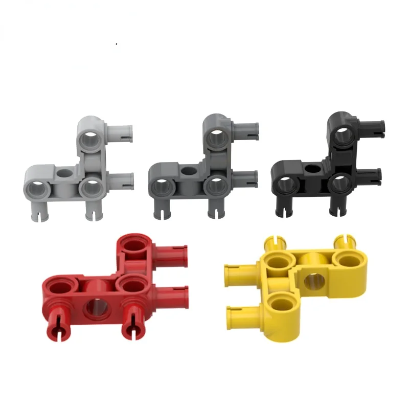 

10PCS Assembles Particles 55615 Four Bolt Three Hole Right Angle Bricks Building Blocks DIY Replaceable Parts Toys For Children