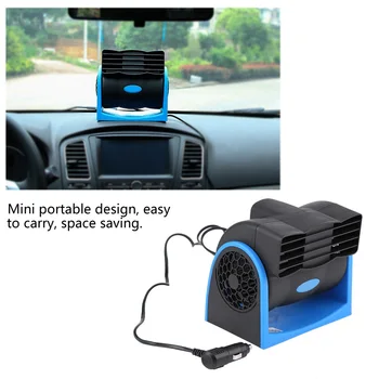 

Car Vehicle Truck Cooling Air Fan 12V Adjustable Silent Cooler Speed Blue