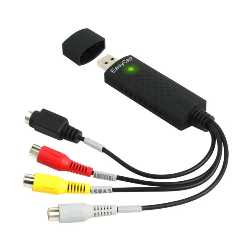 USB 2,0 Видео Аудио карта захвата адаптер VHS VCR tv To DVD конвертер с av-кабелем прочный