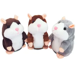 Aprender a repetir el juguete de peluche de hámster pequeño, muñeco de hámster parlante, registro, juguetes sducacionales para niños, regalos para niños