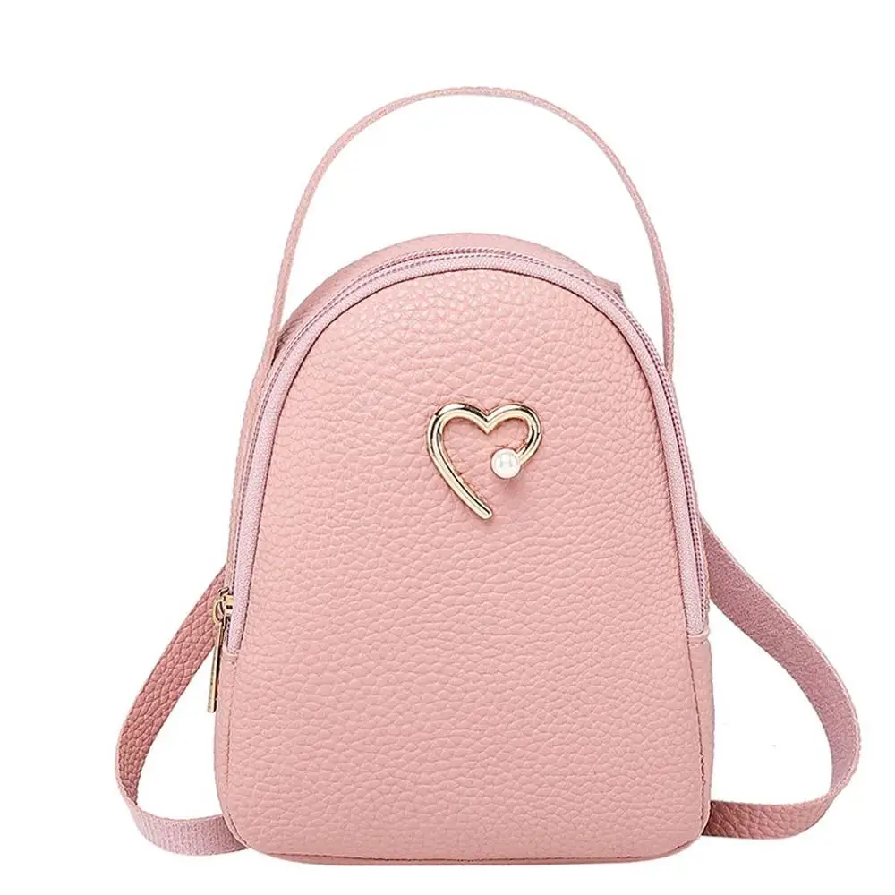 Мини-рюкзак, женский рюкзак, Модный маленький рюкзак на плечах, кошелек, сумка-мессенджер для мобильного телефона, рюкзак, mochila feminina - Цвет: Розовый