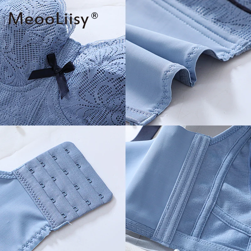 MeooLiisy Plus Size Minimizer Bras for Women Ultra-thin Wireless Underwear Push Up Lingerie adjustable Bras B C D Cup