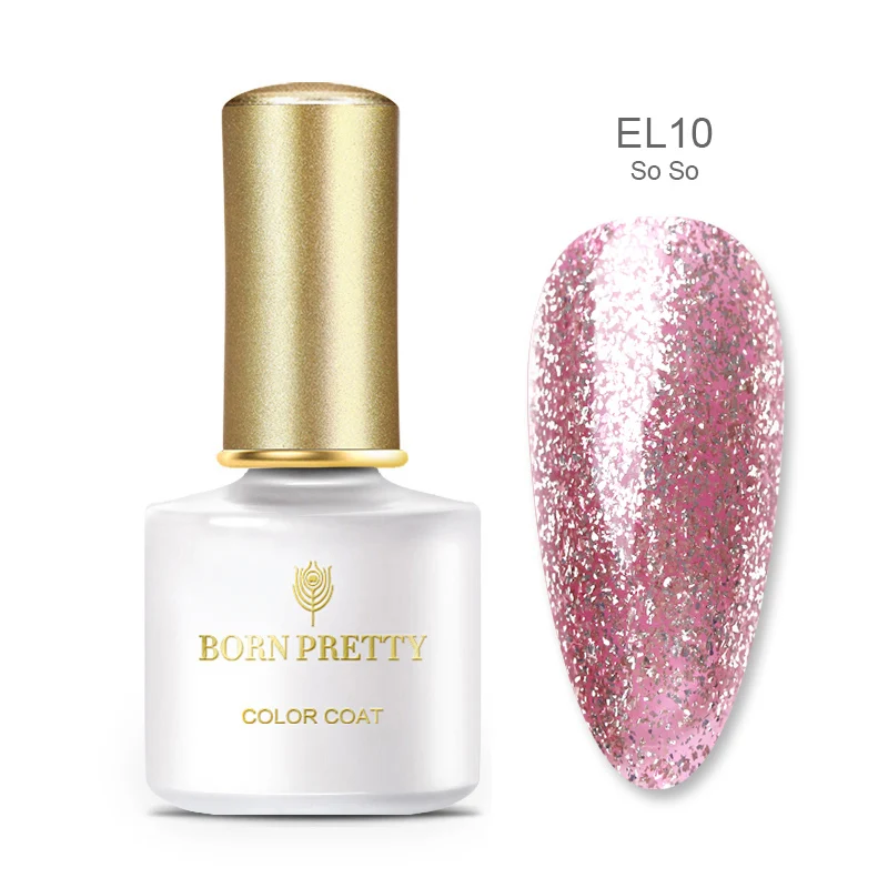BP-EL10 BORN PRETTY, 10 мл, 5 мл, 6 мл, блестящий Гель-лак для ногтей, розовый, красный, замачиваемый, Сияющий УФ-светодиодный Гель-лак, блестящий Гель-лак для ногтей - Цвет: BP-EL10