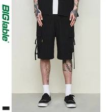 Большие мужские черные повседневные уличные шорты летние тонкие мужские шорты хип-хоп шорты полосатые повседневные шорты 9318 s