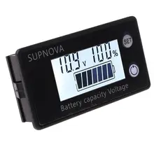 Indicateur de capacité de batterie, nouveau, DC 8V 100V, plomb acide, Lithium, LiFePO4, voltmètre, jauge de tension, pour voiture et moto, 12V, 24V, 48V, 72V, 2020