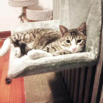 

30Cat Bed Removable Window Sill Cat Radiator Bed Hammock Perch Seat Lounge Pet Kitty Hanging Bed Cosy Cat Hammock Mount Pet Seat