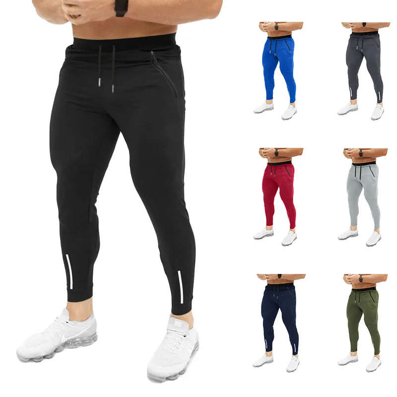 

Large Cargo Special Offer 2019 Ouma Slim Fit Solid Color Drawstring Pocket Zipper Design Skinny Athletic Pants