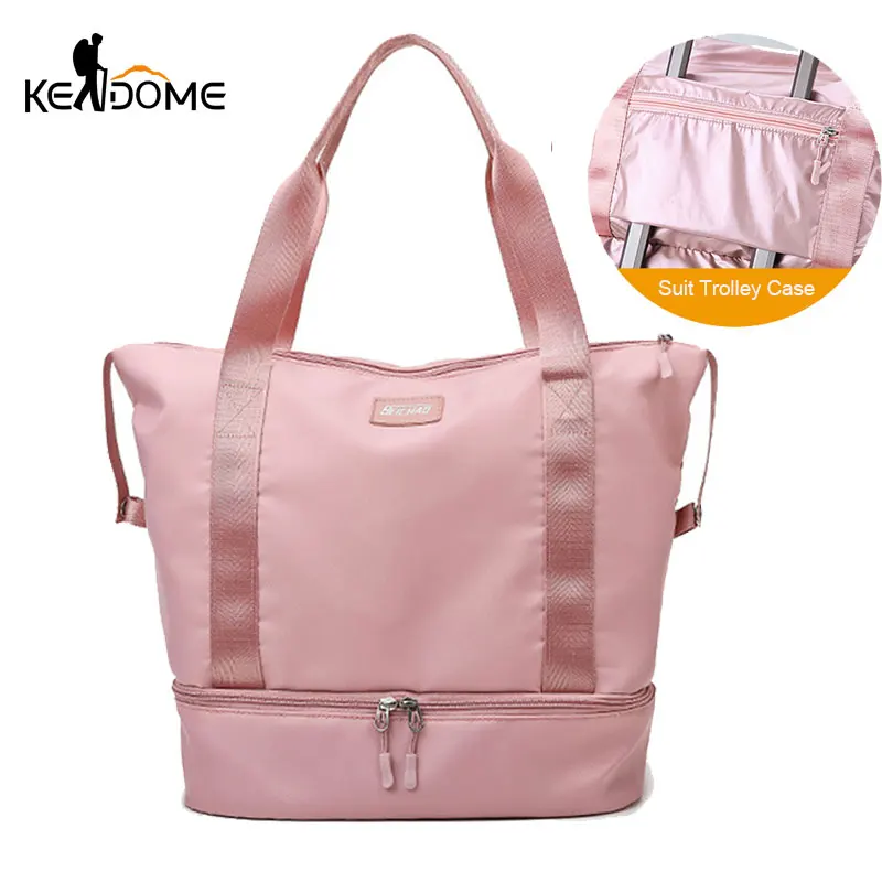 

Nylon Waterproof Travel Bag Unisex Foldable Duffle Bag Organizers Large Capacity Packing Cubes Portable Luggage Bags X230D