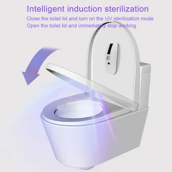 

Smart Toilet Sterilizer Closestool Light UV Light Mini Sanitizer Solar Power with Intelligent Sensor Rechargeable