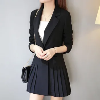 

Ladies'Leisure Office Small Suit/Mid-long Jacket of Spring and Autumn 2019