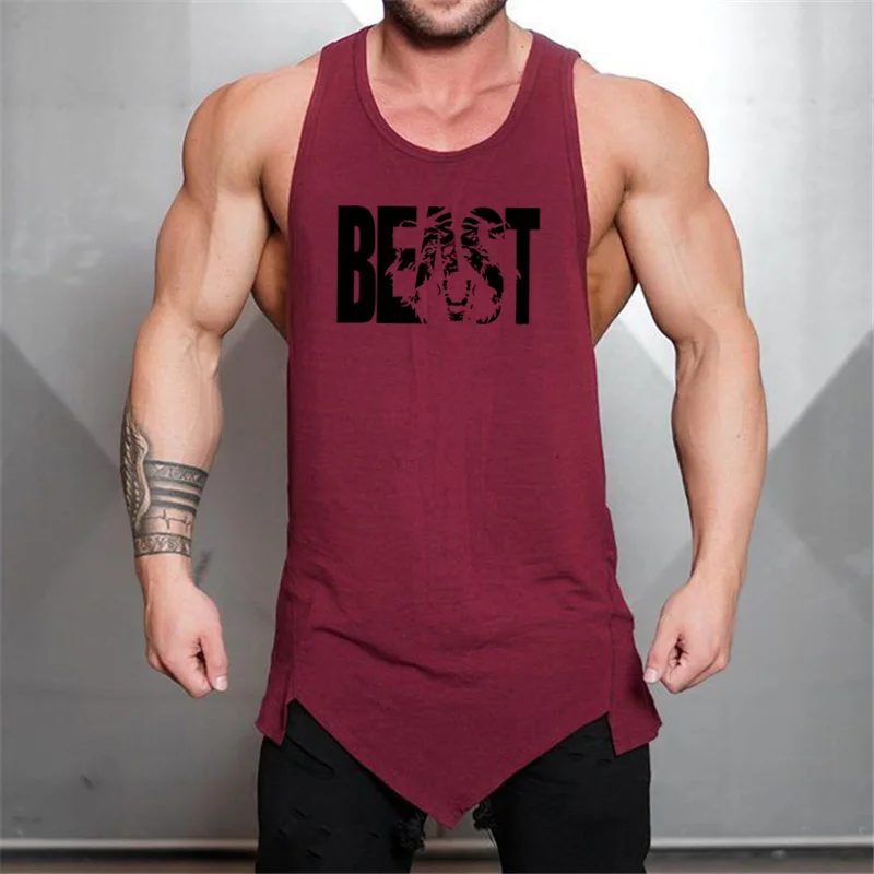 Брендовая майка для мышц, мужские Спортзалы, Бодибилдинг Singlet без рукавов, мужские майки, рубашка для фитнеса, одежда из хлопка, дышащий жилет