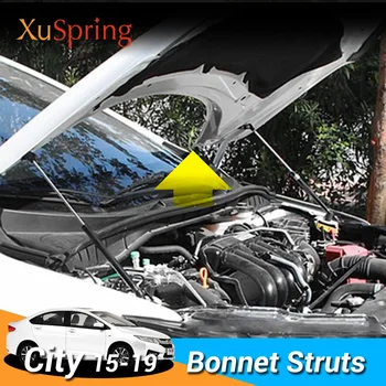 

Car Bonnet Cover Lift Support Spring Bracket Hydraulic Rod Struts No Drilling/Welding for Honda City Grace Ballade 2015-2019 5th