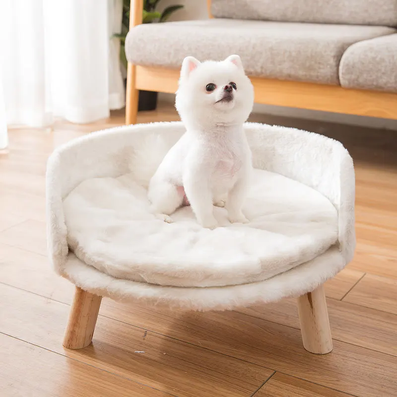 

Pet Sofa Bed dog bed Autumn And Winter Soft Rabbit Fur Cat Bed Kennel Removable And Washable Mat Pets Supplies