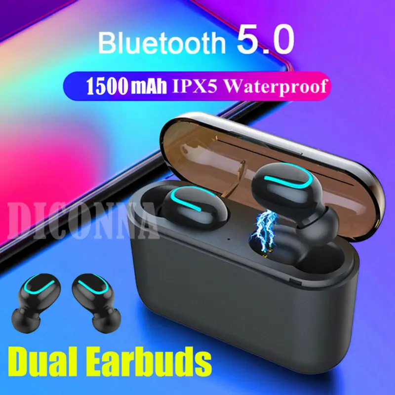 Новейшая мода Bluetooth 5,0 гарнитура TWS беспроводные наушники Близнецы наушники 5D стерео наушники