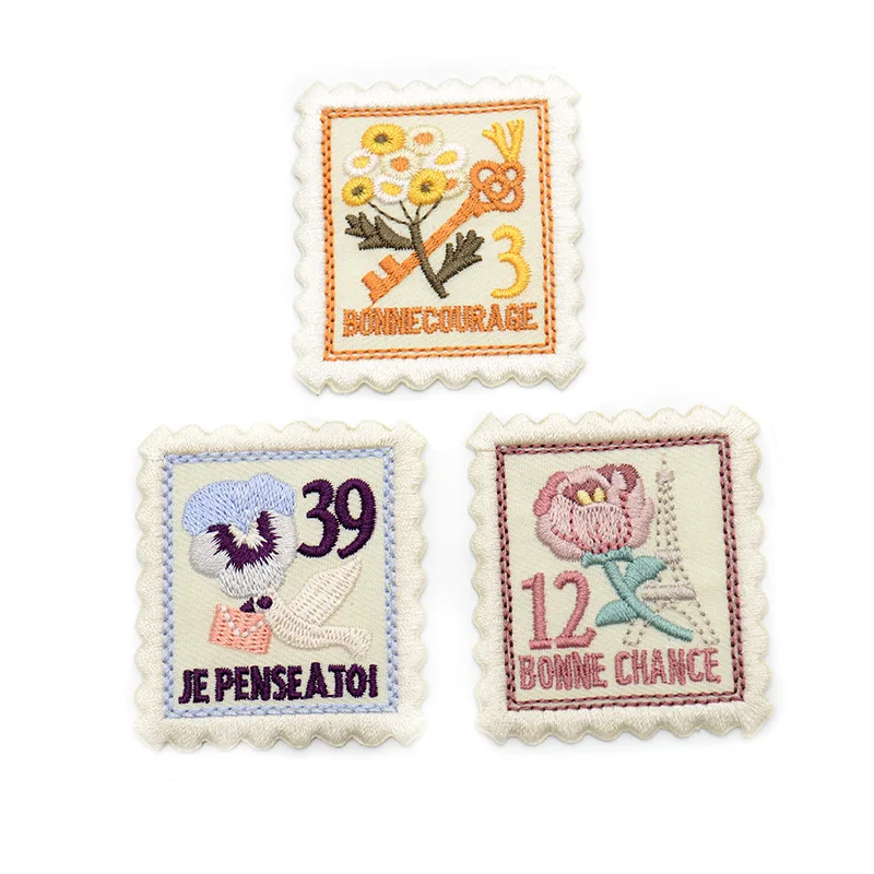 

Personality Embroidery Stamp Embroidery Flower Patches Iron on Patches for Clothes Jeans DIY Bag Clothing Sewing Cloth Stickers