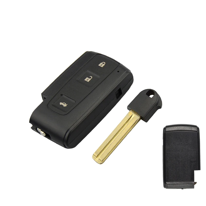 OkeyTech 2 2+ 1 кнопка умная головка ключа для Toyota Prius Corolla Chr Yaris Rav4 Auris с аварийным лезвие на замену чехол - Цвет: 3BT