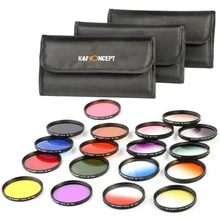 K& F концепция камеры полноцветный Fld Градуированный цветной объектив фильтр комплект 18 шт. для Dslr камеры