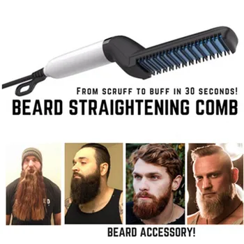 

Multifunctional Electric Hair Comb Brush Beard Straightener Comb Hair Curler Beard Comb Quick Hair Styler For Men